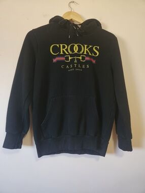 Vintage Crooks & Castles Hoodie Retired Gucci Parody Black Small